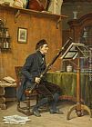 Player Paintings - The Bassoon Player by Gerard Portielje